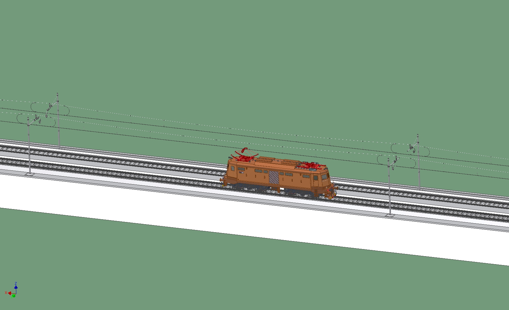 机车火车与铁轨